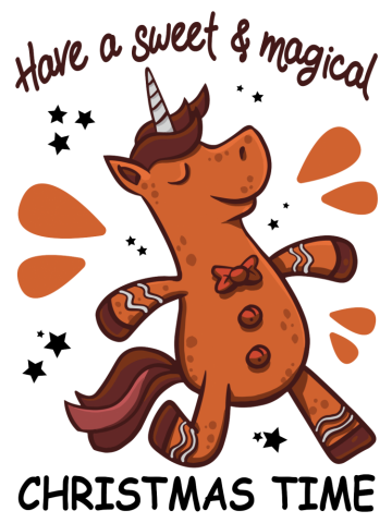 Christmas Magical Gingerbread Unicorn