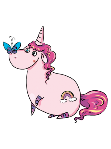 Christmas Unicorn & Butterfly