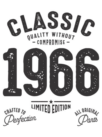 Classic Born in 1966 - 56th Birthday Retro Vintage