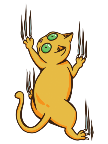 Clinging Cat