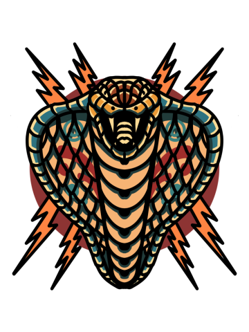 Cobra and thunder tattoo