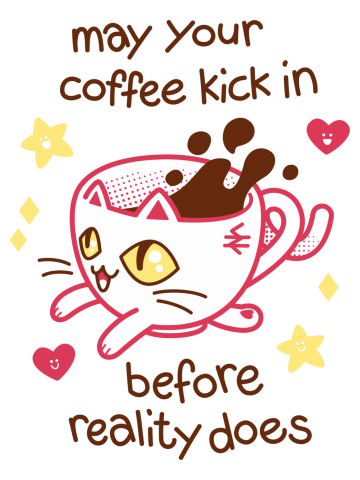 Coffee Cat Before Reality