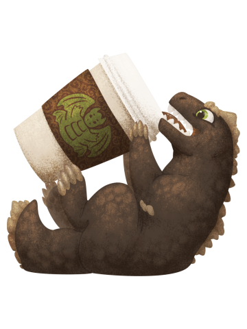 Coffee Guzzler - Hungry Dragons
