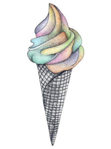 Colorful Ice-Cream Cone