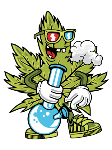 Comic - Weed Leaf Bong - bright