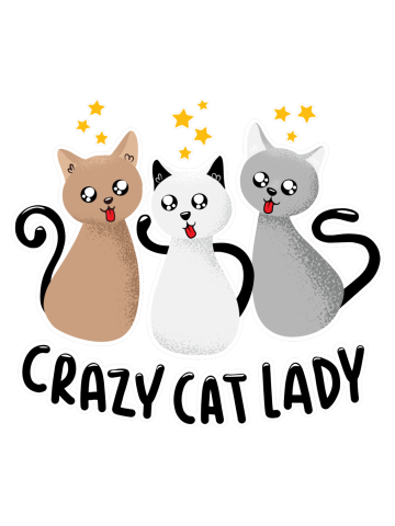 Crazy Cat Lady Funny Cat Design
