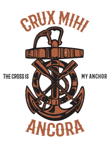 Crux Mihi Ancora | The Cross Is My Anchor | Red & Black