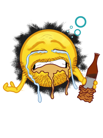 Crying While Drunk Emoji No.2