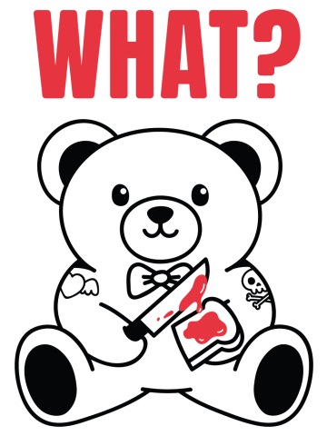 Cute Bear Doll (B&W Version)