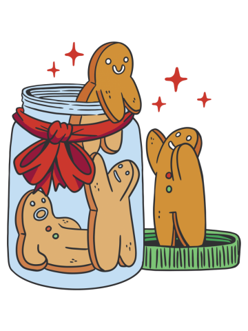 Cute Gingerbread Cookie Escape Christmas Design