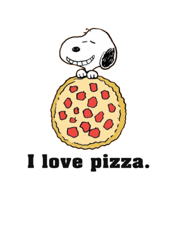 Cute Snoopy I love pizza