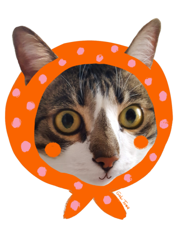 Cute cat with dots