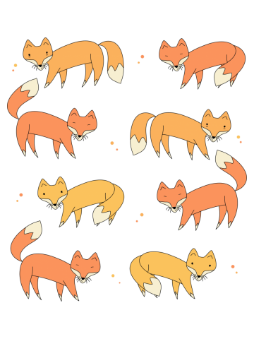 Cute fox pattern