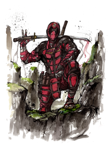 Deadpool samurai sumie