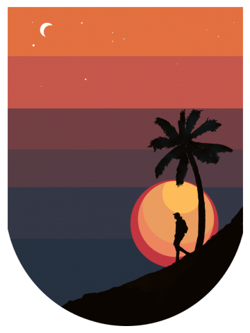 Descida no Pôr do Sol