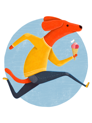 Dog with Ice Cream