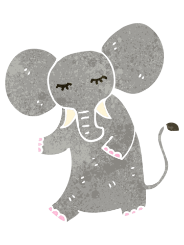 Dreamy Elephant Grey Pet Funny Happy Sarcastic Cute Inspirational Spiritual Animal Birthday Gift