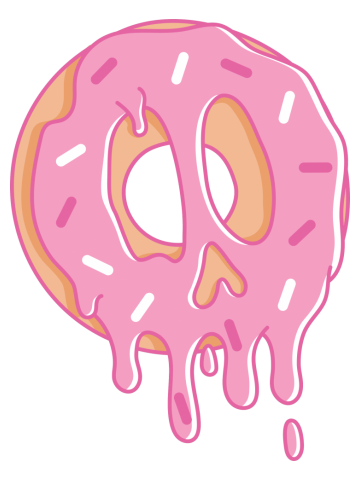 Dripping Donut Skull