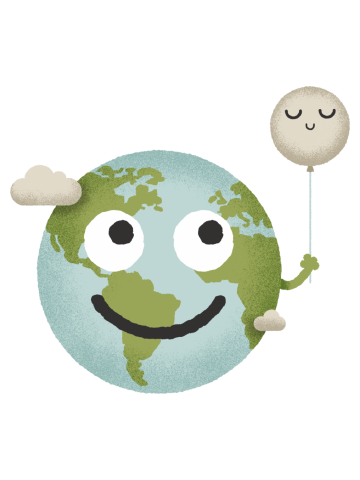 Earth and moon