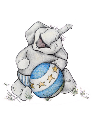 Eddie Elephant and His Blue Ball - Children's
