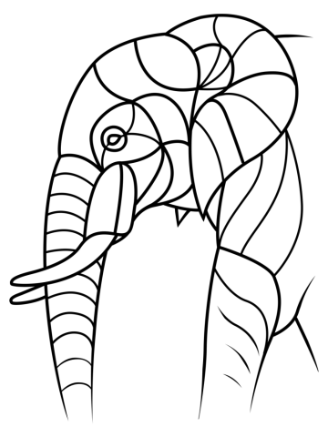 Elegant minimalist elephant