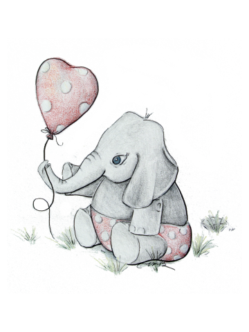 Ella Elephant and Her Red Balloon - Children's