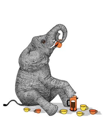 Espresso Elephant Trunk on Coffee