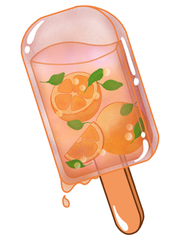 Fresh Orange Ice Pop