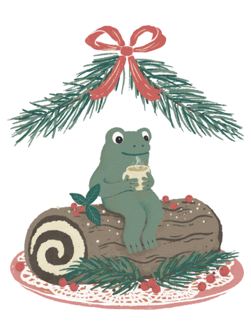 Frog on a Log with a Nog