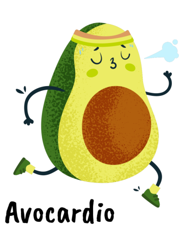 Funny Avocado | Gift for Sprinter & Runners | Avocardio