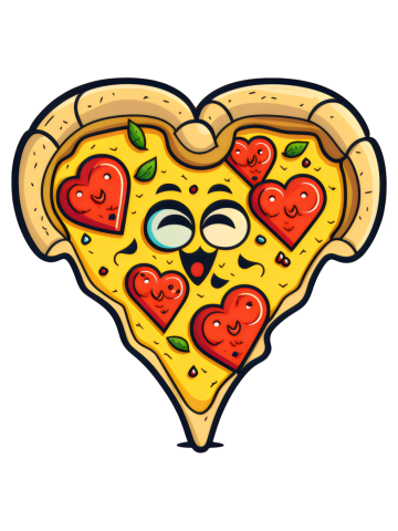 Funny Pizza Lover Heart Foodie Hilarious Cute Italian Slice