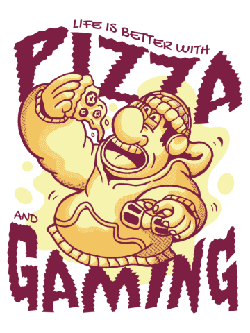 Gamer Saying Gaming And Pizza Lover