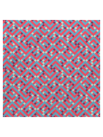 Geometric Labyrinth Red And Blue
