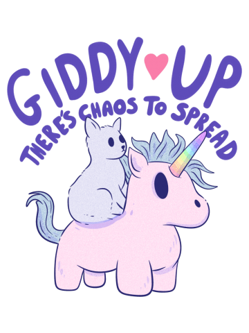 Giddy up! There’s chaos to spread cat