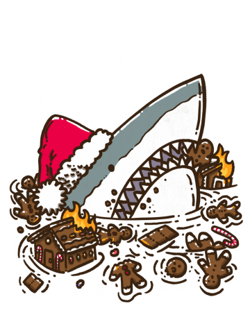 Gingerbread Destruction Shark