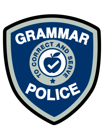 Grammar Police Badge Funny Saying