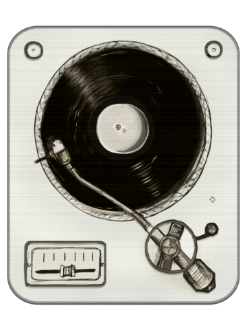 Gramophone in a retro style