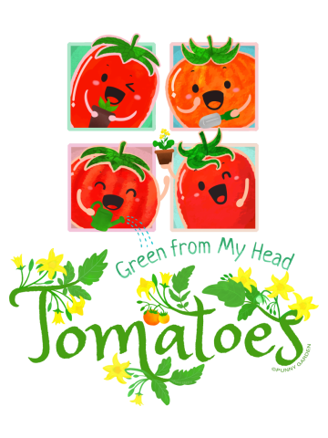 Green from My Head Tomatoes - Punny Garden