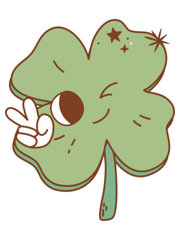 Groovy St Patricks Day Shamrock