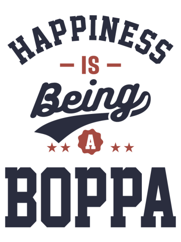 Happiness is Being a Boppa Funny Grandpa Fathers Day