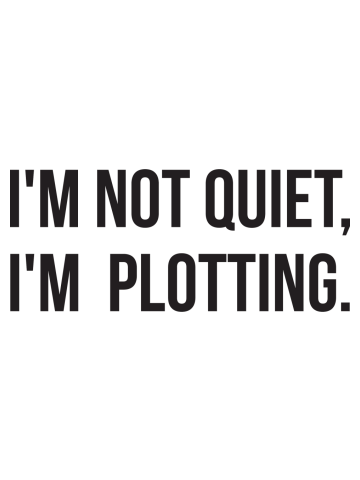I'm not quiet I'm plotting funny