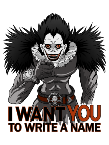 I want you to write a name - Death Note