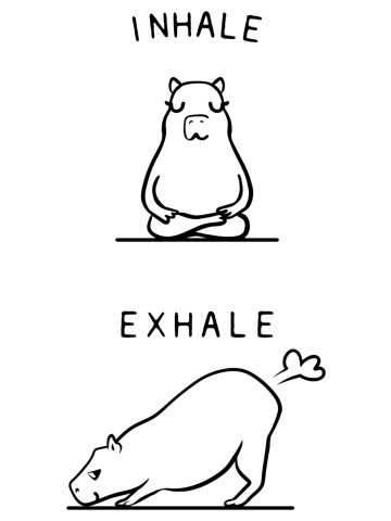 Inhale Exhale Capybara