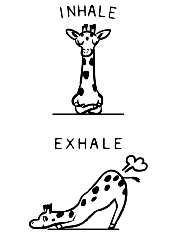 Inhale Exhale Giraffe