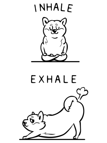Inhale Exhale Shiba Inu