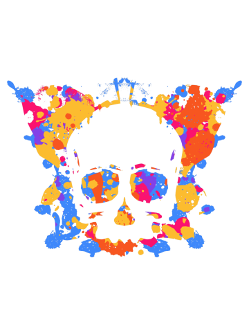 Inkblot Test Skull and Butterfly
