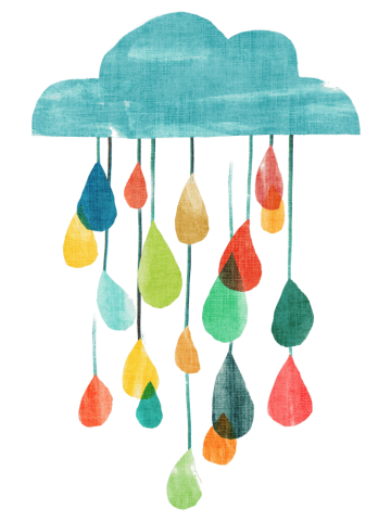 It is raining rainbow
