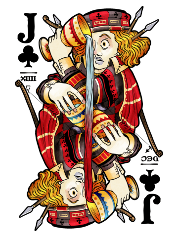 Jack of Clubs as XIIII Temperance in Sagittarius