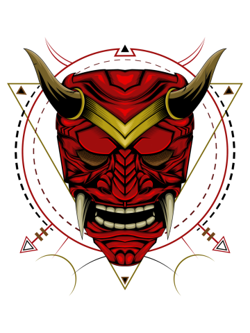 Japanese samurai mask