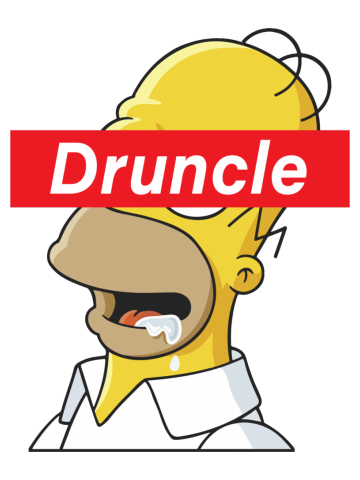 Just normal uncle only bit drunk